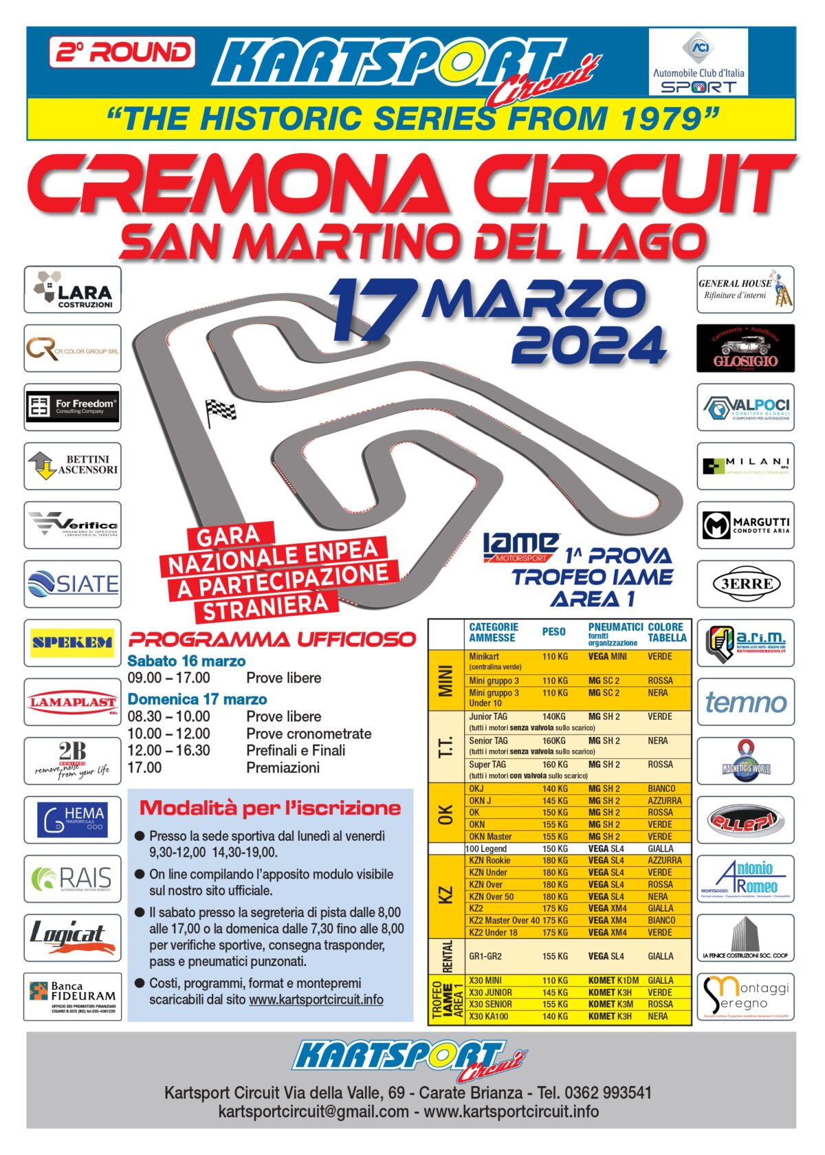 Locandina 17 Marzo Cremona 2° Prova Ksc