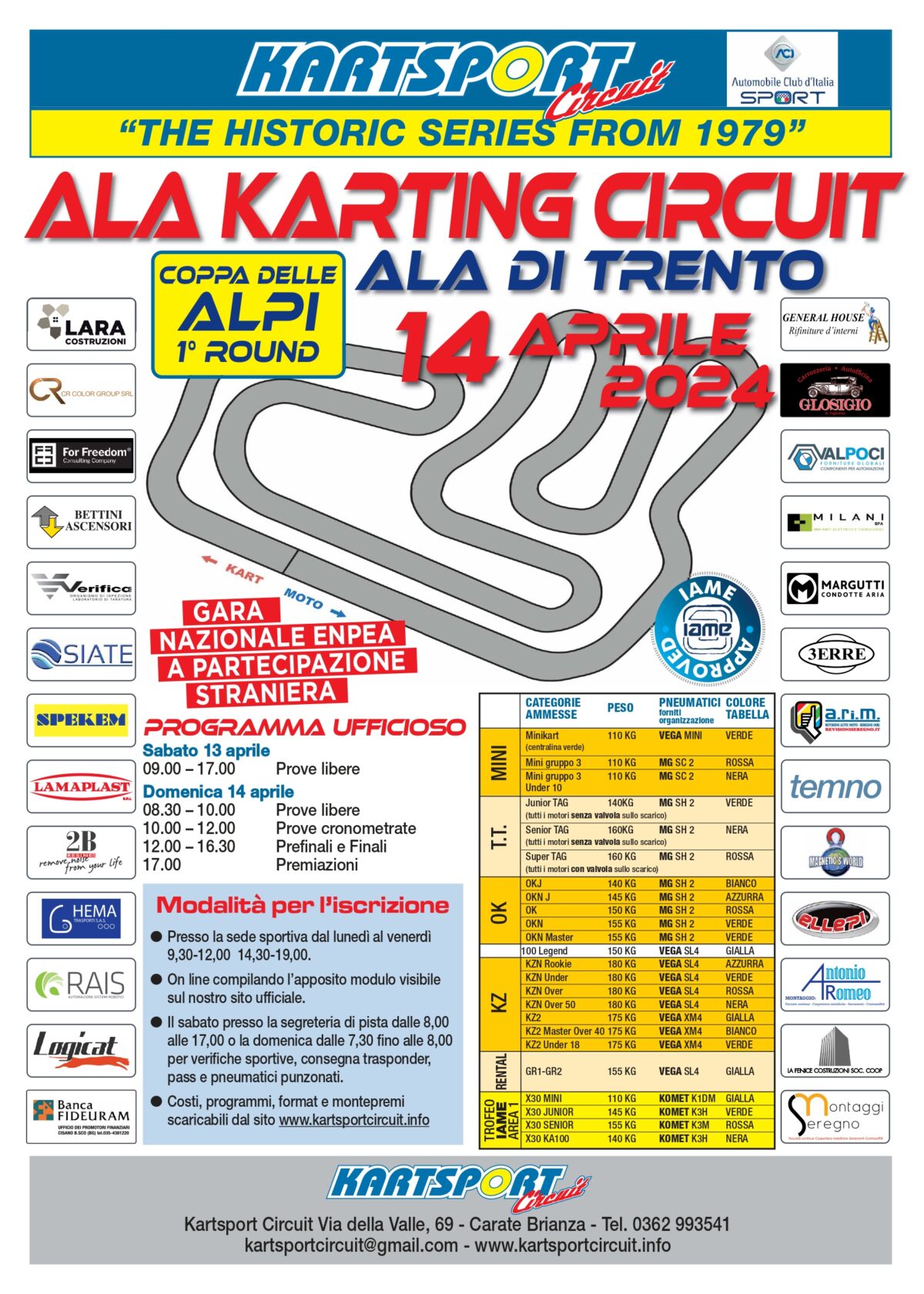 Locandina 14 aprile Ala di Trento 1^Round Coppa delle Alpi- DISTRIBUTORE BENZINA AUTORIZZATO PETROLVILLA STRADA STATALE 12, N 30 ALA