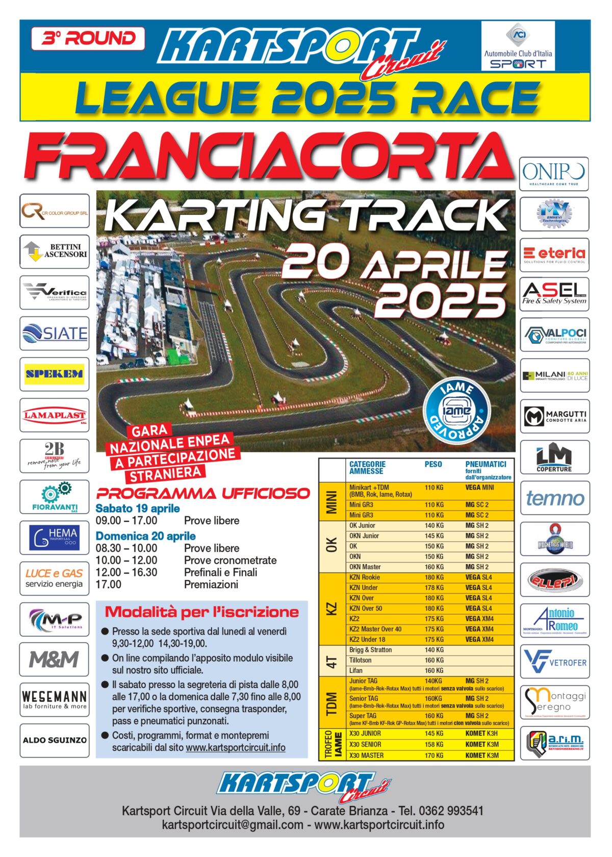 Locandina gara 20 APRILE 2025 Franciacorta